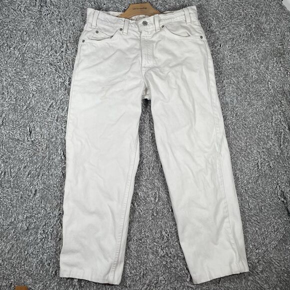 VINTAGE Levi 550 Orange Tab Jeans Men's 32x30 White Made In USA VTG Denim - Picture 2 of 9